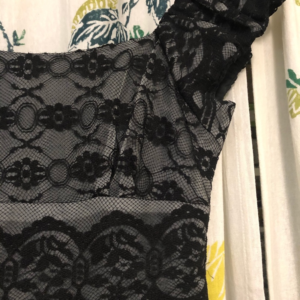 Anna Sui x Anthropologie black lace cocktail dress - Picture 2 of 4